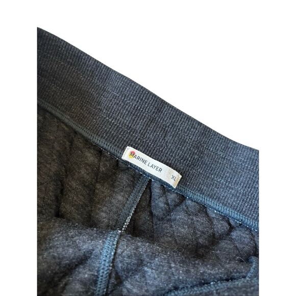 Marine Layer Women’s Quilted Charcoal Gray Joggers size Large L - Picture 3 of 7